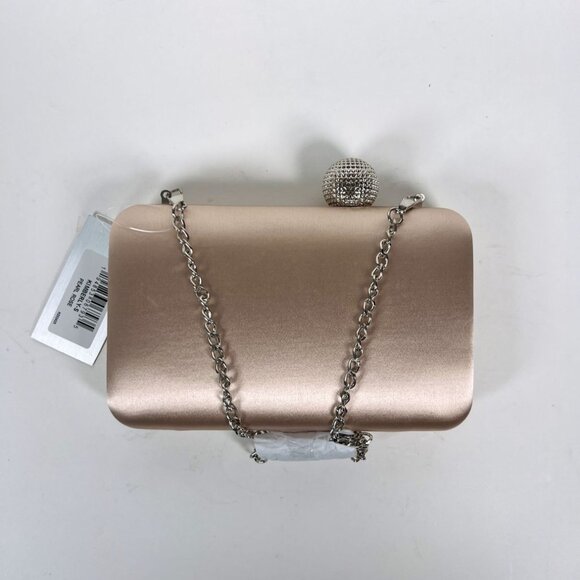 Nina Kimberly Clutch – Rose Gold Satin Crystal Clasp & Chain (NWT) - Picture 1 of 3